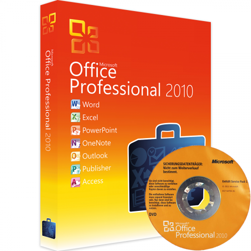 Microsoft Office 2010 PROFESSIONAL 1PC inkl. Original DVD