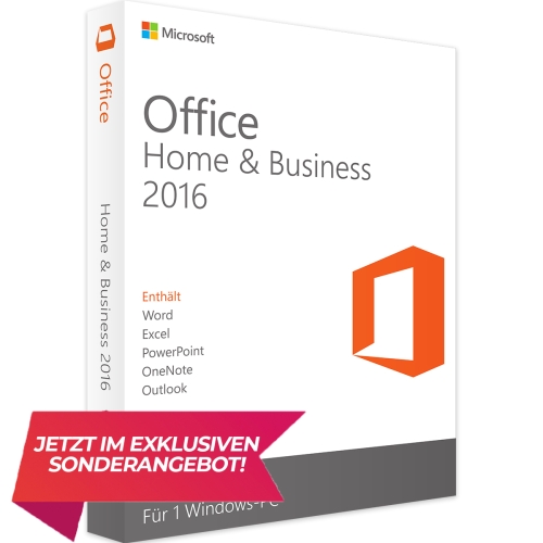 Microsoft Office 2016 Home & Business 1 PC Download Lizenz