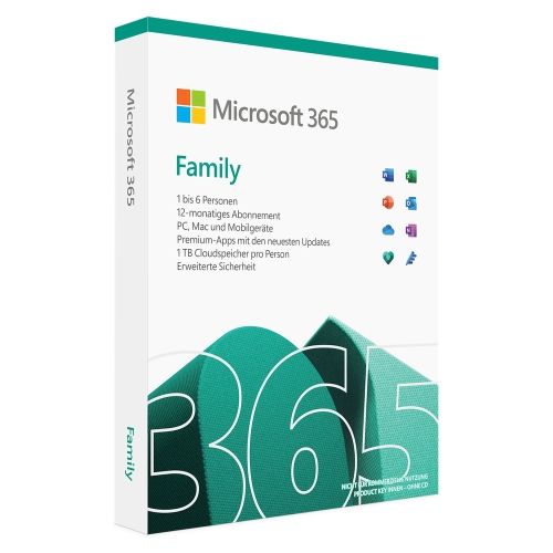 Microsoft Office 365 Family | 6 User / 1 Jahr | Win/MAC Download