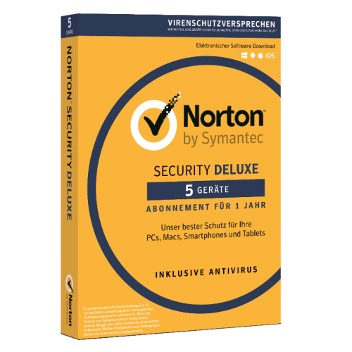 Norton Deluxe 3.0 | 5 Geräte / 1 Jahr | PC&MAC kein Abo