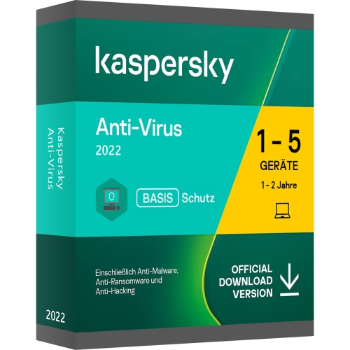 Kaspersky Antivirus 2022 | 1 Gerät 1 Jahr - 085950