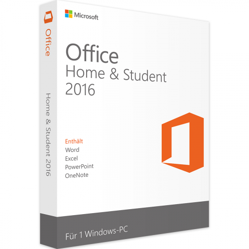 Microsoft Office 2016 Home & Student 1 PC Download Lizenz - 545678